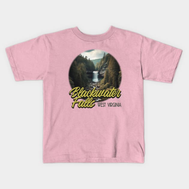 Blackwater Falls Kids T-Shirt by Billygoat Hollow